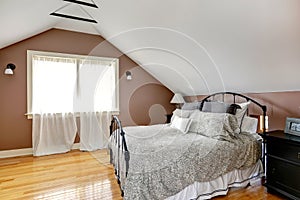 Velux bedroom with antique bed