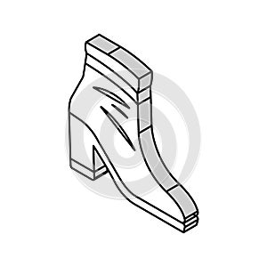 velvet shoe care isometric icon vector illustration
