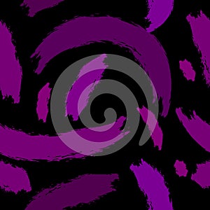 Velvet Violet seamless vector pattern of abstract undetermined lines, brush stroke