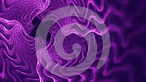 Velvet Violet Smoke Swirls on Black Abstract Fractal Gnarls Background