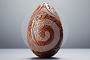 Velvety Milk chocolate egg. Generate Ai