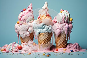 Velvety Soft ice creams. Generate Ai photo