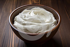 Velvety Sour cream. Generate Ai photo