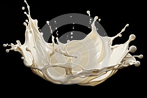 Velvety Splash of milk. Generate Ai photo