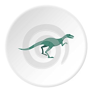 Velyciraptor dinosaur icon circle photo