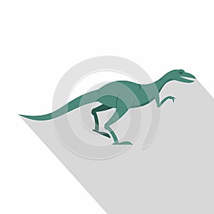 Velyciraptor dinosaur icon, flat style photo