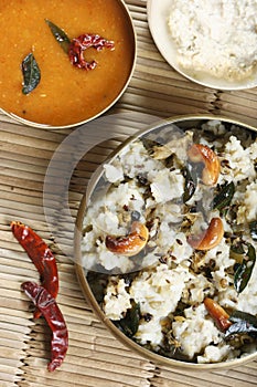 Ven pongal - a south Indian breakfast dish photo