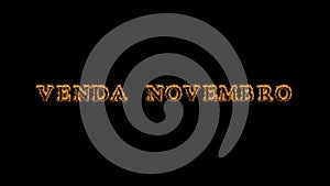 Venda novembro fire text effect black background photo