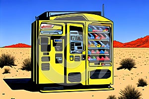 Vending machine and ATM in the desert