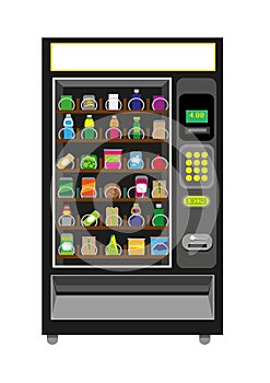 Vending Machine Illustration in Black color