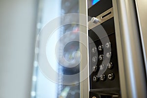 Vending machine operation panel keyboard