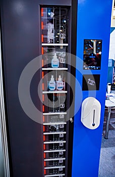 Vending machine for the sale of antiseptics and other medical products