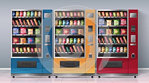 Vending Machines Realistic Vector Illustration