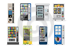 Vending machines set. photo