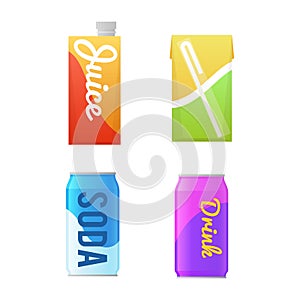 Vending products. Beverages package. Non-alcoholic drinks for automated machine. Refreshment water and juice bottles