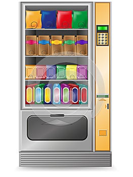 Vending snack is a machine vector illustration