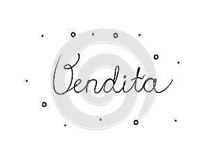 Vendita phrase handwritten with a calligraphy brush. Sell-out in italian. Modern brush calligraphy. Isolated word black photo