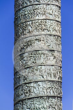 Vendome column, fragment, Paris photo