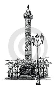 Vendome column in Paris photo