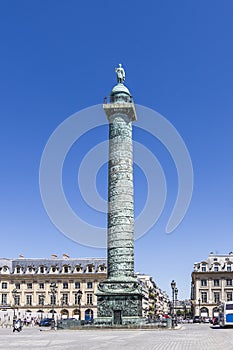 Vendome column with statue of Napoleon, Paris