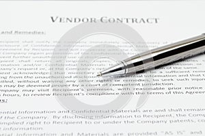 Vendor contract