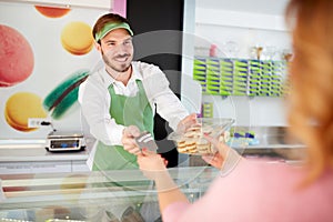 Vendor selling sweets