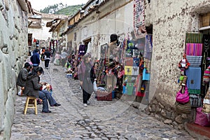 A street scene at Cusco in Peru.