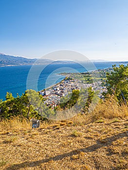 The venecian fortres near city of Nafpaktos. Gulf of Corinth, Greece.