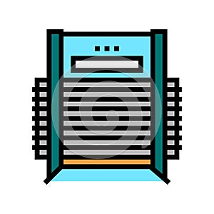 veneer dryer machine color icon vector illustration