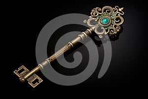 Venerated Ancient magic key. Generate Ai photo