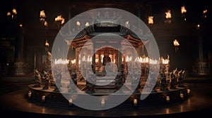 veneration of a kami cult view generative AI photo