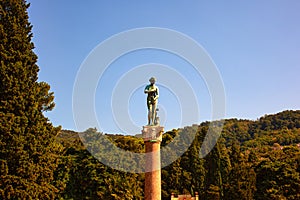 Venere medicea bronze sculpture in the Miramare park of Trieste