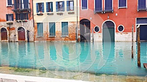 Venetia and gondolas on the channel illustration