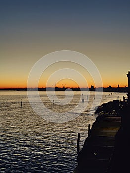 Venetia sunset water view photo