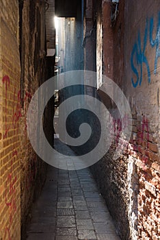 Venetian Alley and Graffiti Wall