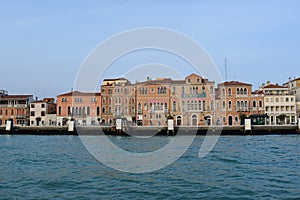 Venetian buildings view architecture canal grande venice landscape from boat