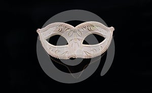 venetian carnival colorful mysterious masquerade mask isolated on black