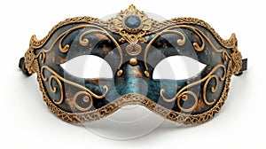 Venetian carnival mask isolated on white background with clipping path