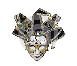 Venetian carnival mask on white background isolated