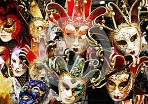 Venetian carnival masks. It`s time for Carnival