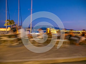 Venetian Castle and harbour of Nafpaktos. Gulf of Corinth, Greece.