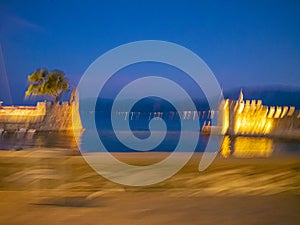 Venetian Castle and harbour of Nafpaktos. Gulf of Corinth, Greece.