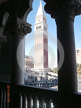 VENETIAN CLOCK TOWER ON LAS VEGAS STRIP, LAS VEGAS, NEVEDA