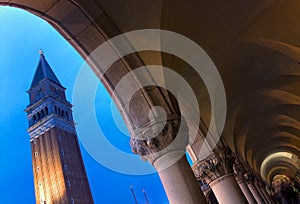 Venetian doge palace at dawn