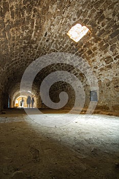 The venetian fortress of Fortezza on the hill at the old town of Rethimno, Crete.