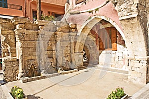 Venetian fountain in Chania, Crete.