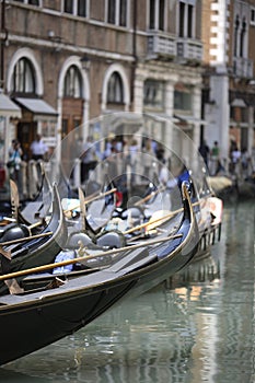 Venetian gondola boats