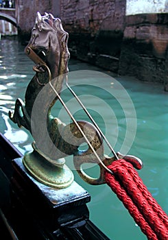 Venetian gondola, detail