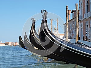 Venetian gondola near San Marco square photo