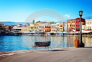 Venetian habour of Chania, Crete, Greece